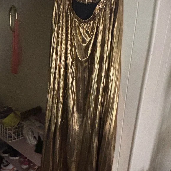 Dressed in LALA Tan Pleated Maxi Skirt Cocktail - Picture 3 of 4